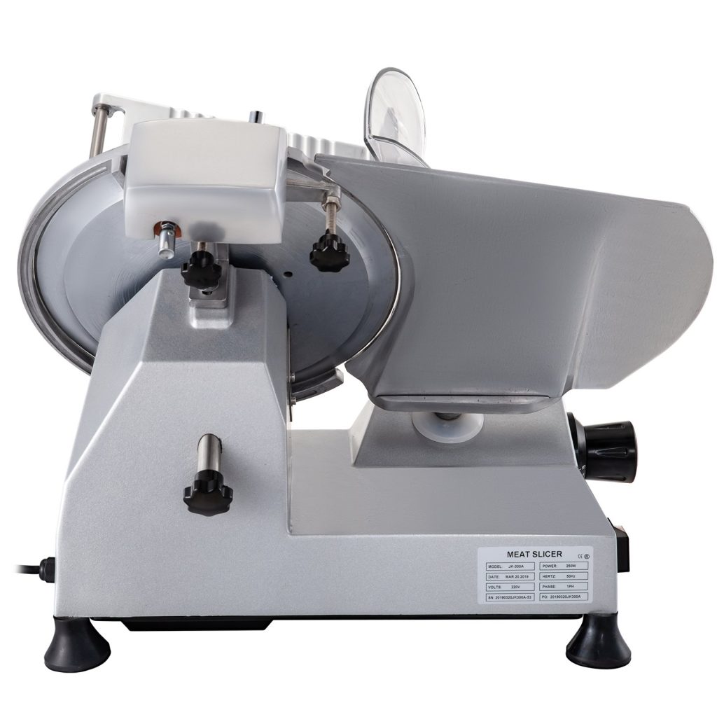 heavy duty commercial meat slicer back view